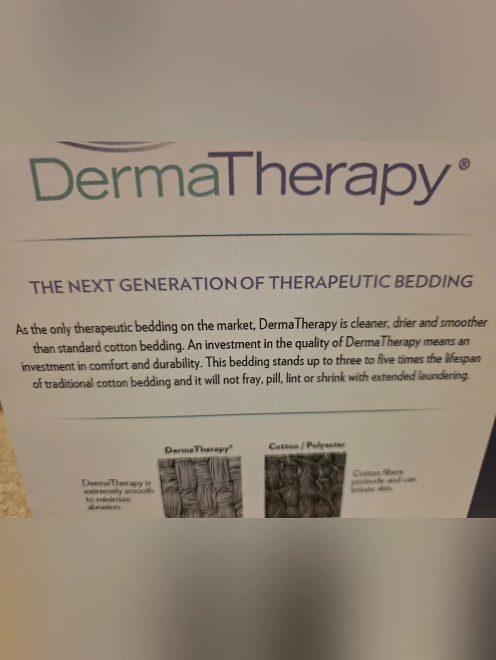 Dermatherapy - Therapeutic Ivory Bedding California King Sheet Set